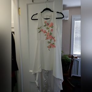 Beautiful embroidered high low dress